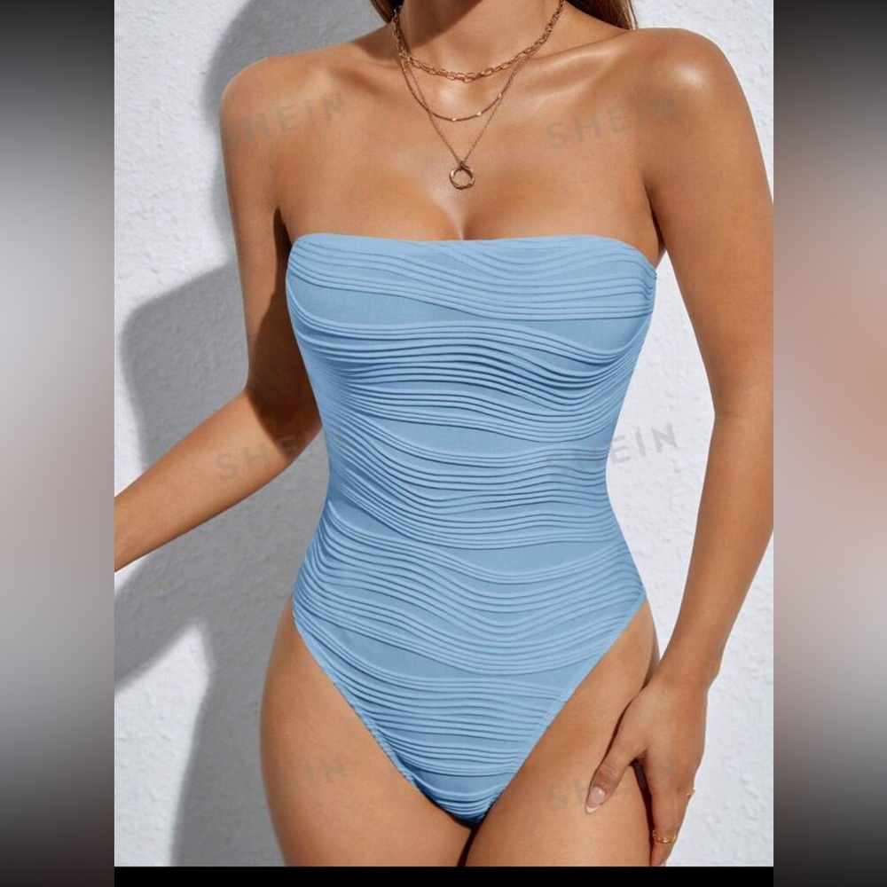 SHEIN tube bodysuit. QTY 2. NWT. Colors: Orange & Baby Blue